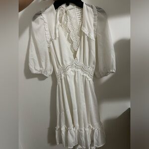 Lulu’s White Open Back Dress